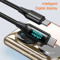 ディスプレイ付きPD 100W高速充電器USBケーブル